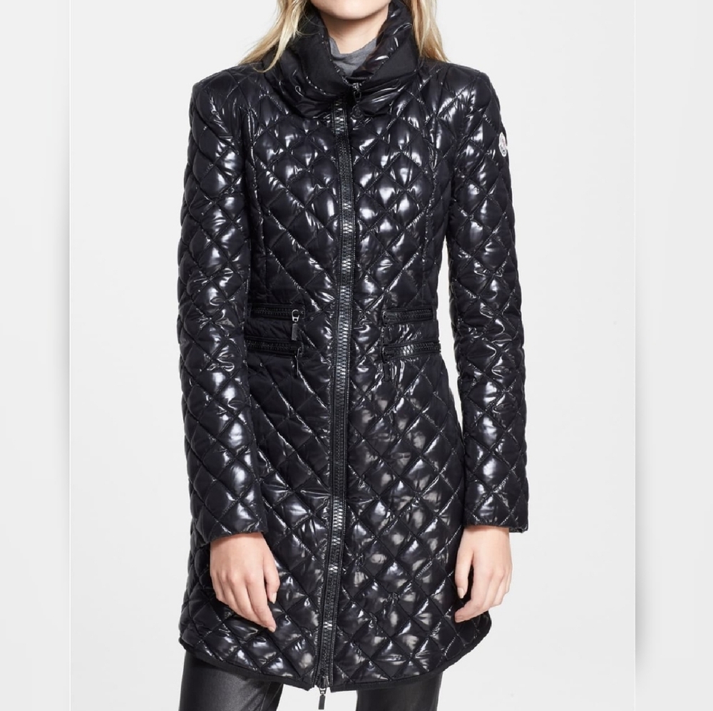 Moncler Grandval Diamond Quilted Jacket Coat